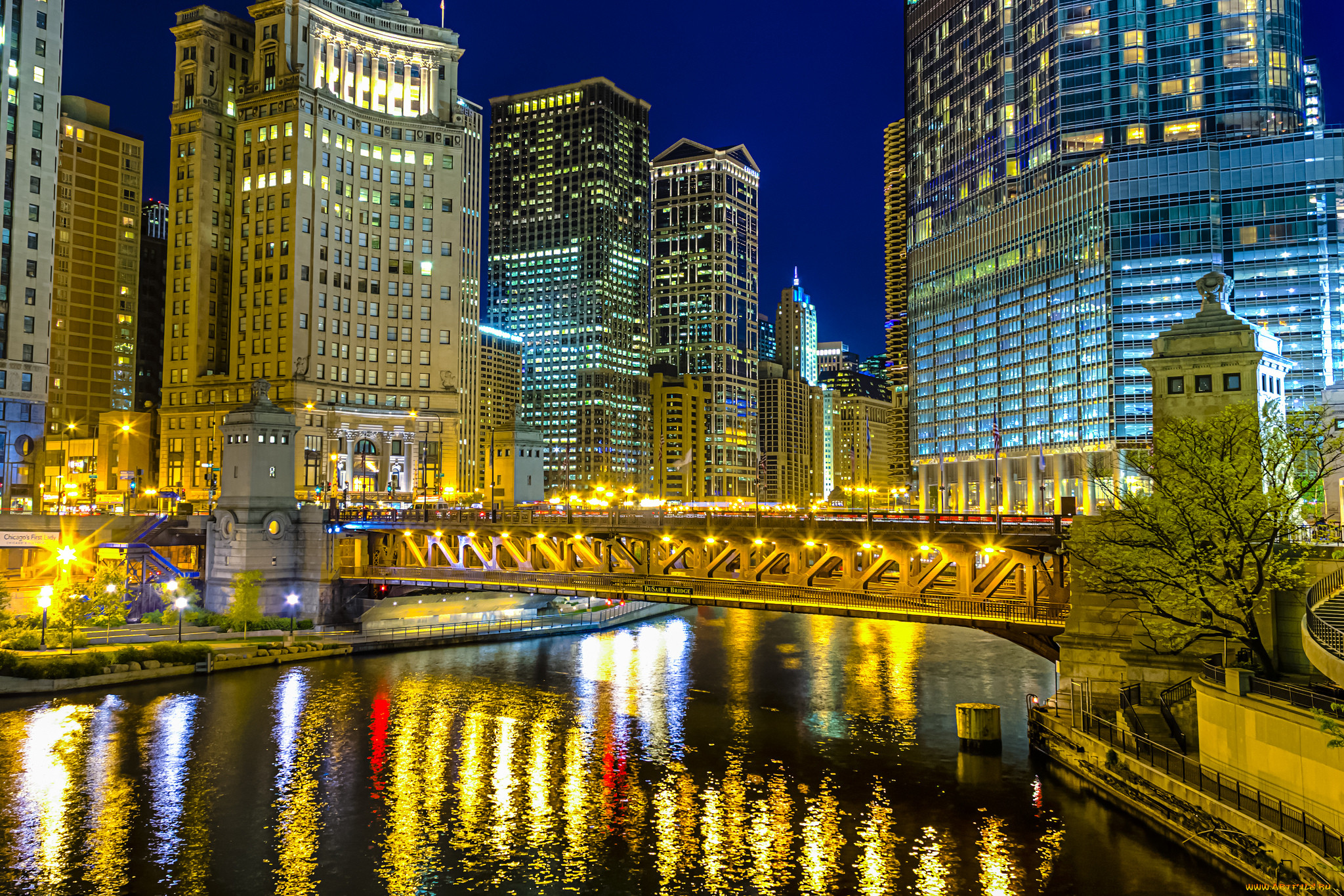 Обои Michigan Avenue Bridge, Chicago Города Чикаго (США), об